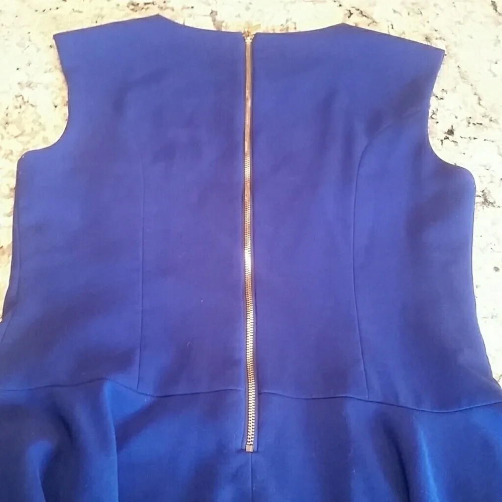 ELIZA J l  Ponte knit Skater Dress Royal Blue C6 - Picture 4 of 6